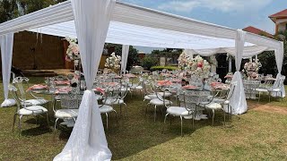 Classic Luxury Outdoor Wedding Reception Decor  Peach White amp Lilac Decoration Ideas  HOME DREAM [upl. by Naibaf]