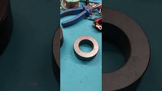 Ferrite Toroide cutting in half [upl. by Enneiluj]