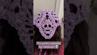 Crochet Halloween bandana crochet diy tutorial [upl. by Rediah340]