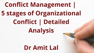 Conflict Management  Conflict Process  5 stages of Organizational Conflict [upl. by Arytas]