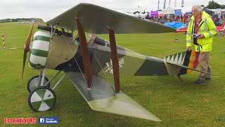 YOU COULD GET IN AND FLY IT  GIANT 23rd SCALE RC FRENCH WWI HANRIOT HD1 FIGHTER BIPLANE [upl. by Delastre244]