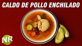 Como Hacer Caldo de Pollo Enchilado  León Gto [upl. by Esaertal]