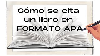 ✍️ Aprende a CITAR UN LIBRO en FORMATO APA 👉 En menos de un minuto [upl. by Nestor924]