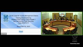 South Coast AQMD Hearing Board Hearing  November 16 2023 [upl. by Aniuqahs]