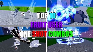 Top 10 EASIEST FRUIT ONESHOT Combos  Blox Fruits Update 24 [upl. by Tyika]