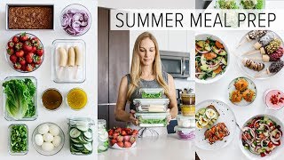 MEAL PREP for SUMMER  light amp fresh recipes  PDF guide [upl. by Kcinomod]