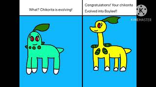 Chikorita evolves into Bayleef [upl. by Korfonta]