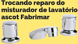 Como trocar o reparo do misturador de lavatório Ascot Fabrimar  Faça você mesmo [upl. by Llekcor705]