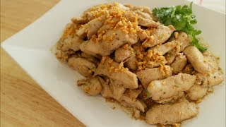 Garlic Pepper Chicken Recipe  Hot Thai Kitchen [upl. by Zink]