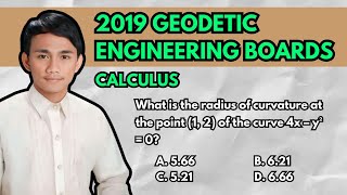 2019 Geodetic Engineering Boards Engineering Mathematics Radius of Curvature [upl. by Slen646]