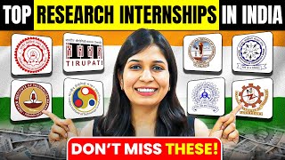 TOP RESEARCH INTERNSHIPS IN INDIA 2024🔥 [upl. by Jacques8]