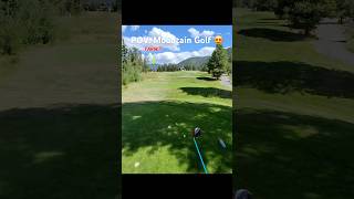 Beautiful mountaingolf through my pov 🏌️‍♂️⛳️ golfpov golflife shottracer luckshotgolf [upl. by Karie]