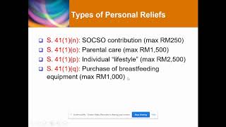 Personal Reliefs and Rebates [upl. by Adnoraj394]