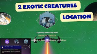 2 Exotic Creatures  LOCATION  The Genetic Glich Quest  The Cursed Expedition  No Mans Sky 52 [upl. by Jacklin202]