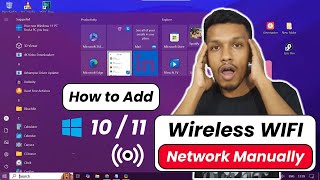 How to add wireless wifi network manually in windows 1011 pc and laptop [upl. by Zackariah]