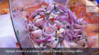 RECETA Cebiche peruano de Tilapia pescado en 11 minutos [upl. by Ellirehs62]