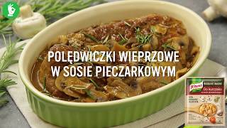 Polędwiczki wieprzowe w sosie pieczarkowym  jak je zrobić  Przepisypl [upl. by Arahk]