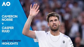 Cameron Norrie v Casper Ruud Highlights  Australian Open 2024 Third Round [upl. by Balliol]