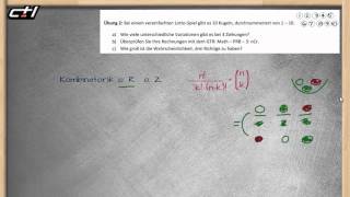 Kombinatorik  Ohne Zurücklegen und ohne Reihenfolge ★ Übung 2 [upl. by Ashla545]