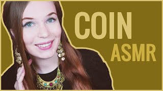 Collarbone Tingles COIN Necklace amp Earrings ASMR  Closeup Ear to Ear Whisper [upl. by Arihday]