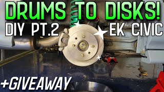 Civic Rear Disk Upgrade Part 2  1500 Sub Giveaway [upl. by Giustina]