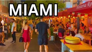 4K  MIAMI FLORIDA Nightlife Espanola Way  USA [upl. by Elisabet]