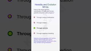 TOP 50 MCQ Heredity and Evolution Part 4 [upl. by Eveiveneg]