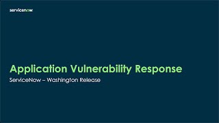 Application Vulnerability Response  Washington Release [upl. by Hawley]