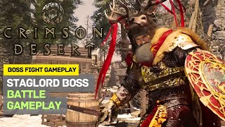 Crimson Desert Gameplay  Staglord Boss Battle  Gamescom 2024 [upl. by Ohaus]