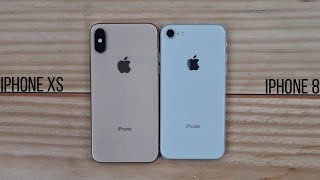 Apple iPhone 8 vs iPhone XS  SPEED TEST [upl. by Verine]