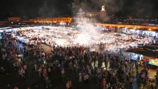 Timelapse of Djemaa El Fna Square in Marrakech Morocco [upl. by Aliel]