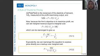 Chapter 10  Market Power  Monopoly and Monopsony Microeconomics [upl. by Sollows]