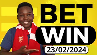 FOOTBALL PREDICTIONS TODAY 23022024 SOCCER PREDICTIONS TODAY  BETTING TIPS footballpredictions [upl. by Nahk]