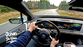 BMW iX M60 619 HP POV TEST DRIVE [upl. by Airdnek]