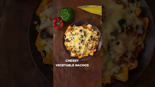 Cheesy Vegetable Nachos  Veg Nachos  Snacks shorts vegetablenachos snacks [upl. by Elumas]