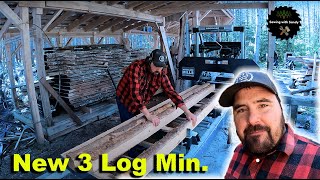 Saving Time Sawing Three Logs at Once [upl. by Aztiley555]