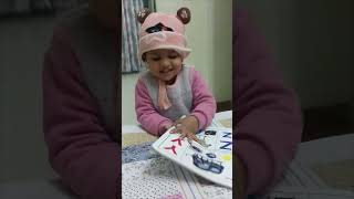 Little Learner Srishti Reads English Alphabet [upl. by Kciredohr]