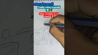 shorts Como dibujar un tractocamion Volvo en 3D✨🤩🔥😎 [upl. by Adnil]