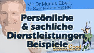 Persönliche und sachliche Dienstleistungen Beispiele [upl. by Kerek]