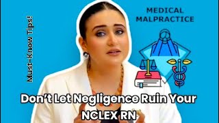 Negligence and Malpractice A must know topic for NCLEX RN nclex nclexprep rn [upl. by Ime520]