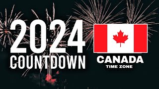 Canada 2024 New year Countdown Live  EST Canada Time Zone [upl. by Groeg]