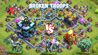 Clan War and Testing All Halloween Troops TH13 vs TH14 amp TH16 [upl. by Enoj]