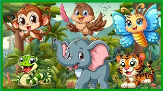 Animales de la Selva Canción Infantil sobre Preservar el Medio Ambiente [upl. by Kcir943]