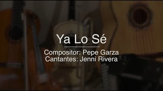 Ya Lo Se  Puro Mariachi Karaoke  Jenni Rivera  TONO PARA HOMBRE [upl. by Weinert]