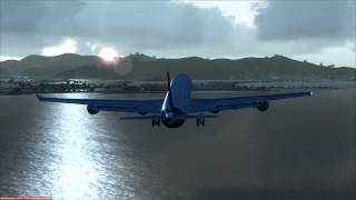 Airbus A340600 landing St Maarten [upl. by Divod]