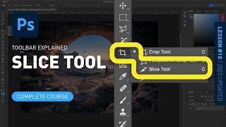 Slice Tool  Toolbar Explained amp Demonstrated Photoshop Tutorial for Beginners [upl. by Gnemgnok41]