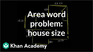 Calculating the square footage of a house  Measurement  PreAlgebra  Khan Academy [upl. by Onaicilef]