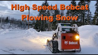 High Speed Bobcat Plowing Snow [upl. by Iggie904]