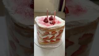 I am not a professional baker 🤷‍♀️ birthdaycake baking attempt strawberryshortcake help [upl. by Gusty598]