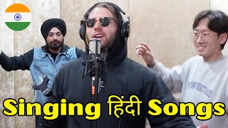 Foreigner sings viral Hindi Songs 🇮🇳🇮🇳 India Vlog [upl. by Aicirtak]